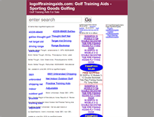 Tablet Screenshot of iogolftrainingaids.com
